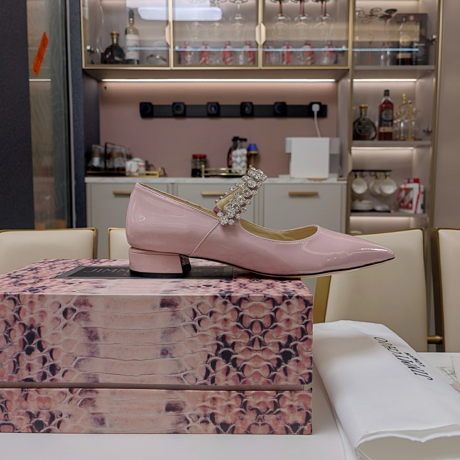 COCO-- Ji77y 3ho5 BINGPUMPFLAT-PAT-MACARON Heel height：4.5CM cowhide sheepskin item:E-X158D4070